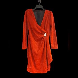 *FINAL SALE* NWOT Halloween Costume Red 80s Style Dress Size L